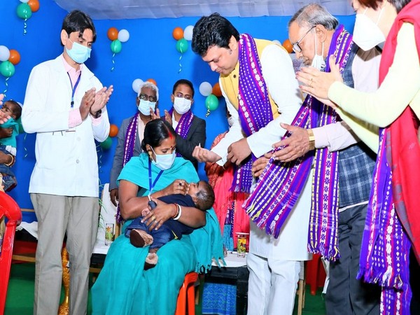 Chief Minister Biplab Kumar Deb at Bankumari information centre (Photo/ANI) 