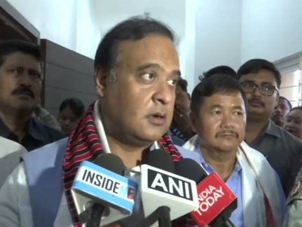 Assam Minister Himanta Biswa Sarma talking to media persons in Guwahati on Friday