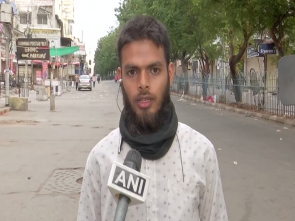 Mohammad Aqeel, Hyderabad based food delivery executive. (Photo/ANI)
