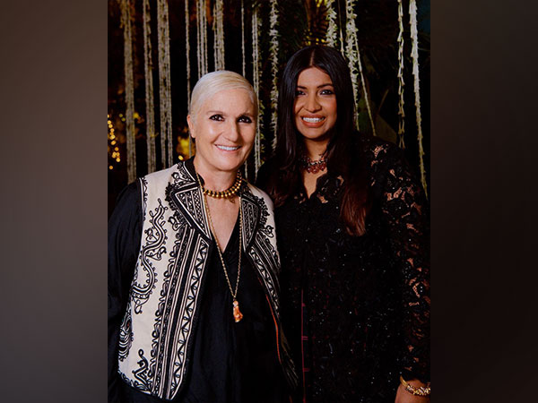 Maria Grazia Chiuri, Dior Creative director (Left)  and Karishma Swali CEO of Chanakya School Of Craft. (Image Source: Instagram)