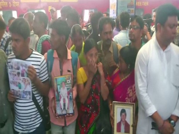 Fifty-four family members of BJP workers killed in poll violence in West Bengal reached Delhi on Thursday. (Photo/ANI)