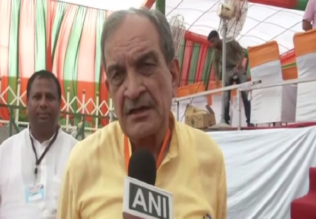 BJP leader Birender Singh speaking to ANI in Jind, Haryana on August 16. Photo/ANI