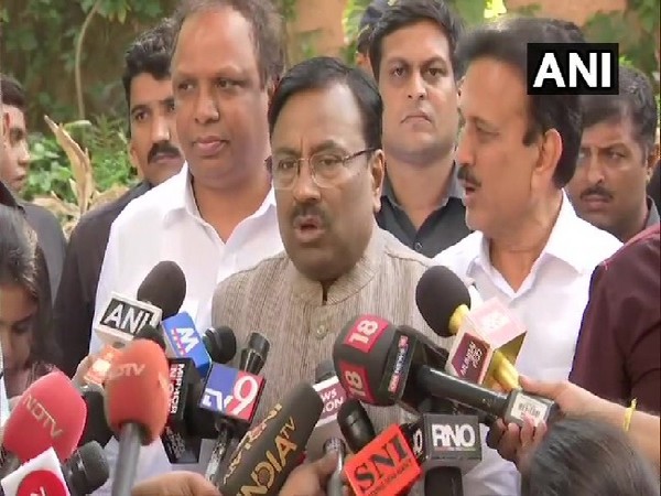 BJP leader Sudhir Mungantiwar speaking to media in mumbai on Sunday. 