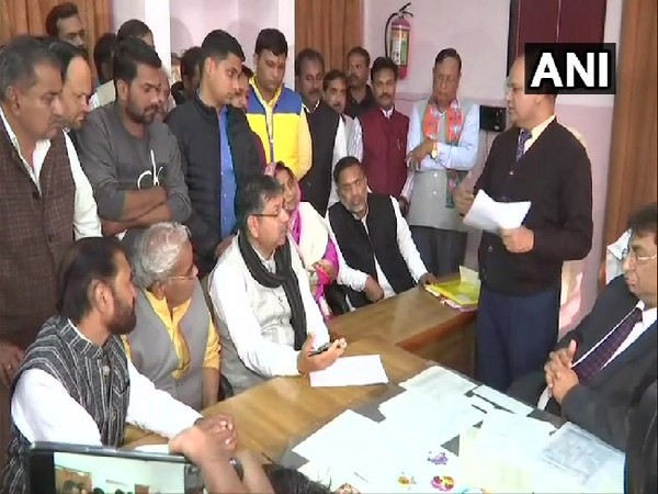 The BJP delegation at the hospital in Kota where 10 newborns died in 48 hours on Saturday.