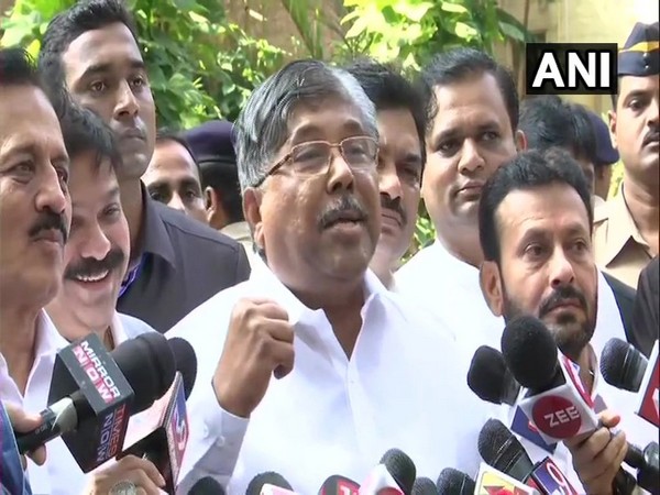 BJP Maharashtra unit chief Chandrakant Patil speaking to reporters in Mumbai