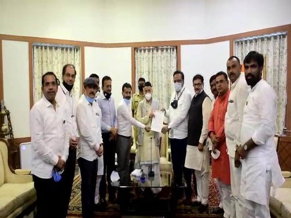 BJP MLAs, who were suspended from Maharashtra Legislative Assembly earlier today, met Governor Bhagat Singh Koshyari in Mumbai