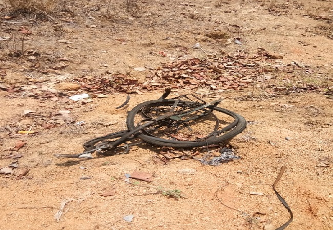 IED explosion in Rajnandgaon, Chhattisgarh on Thursday Photo/ANI.