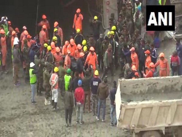 Dead bodies recovered from Tapovan Tunnel on Sunday.