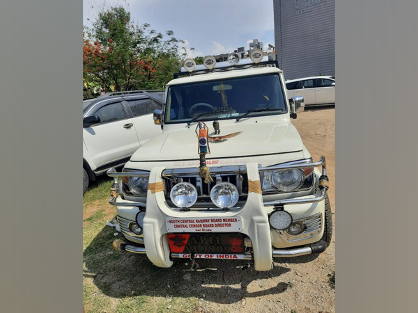 Vehicle seized by the Telanagana Police. (Phto/ ANI)