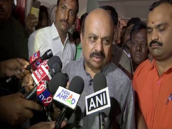 State Home Minister Basavaraj Bommai speaking to ANI in Karnataka on Wednesday. Photo/ANI