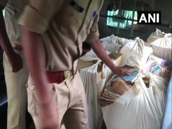 Books recovered by the police in the raid at Jauhar University in Rampur on Tuesday. Photo/ANI