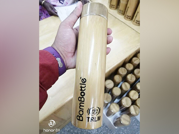Tripura bamboo bottle designed and developed in Bamboo and Cane Development Institute. (ANI/photo)