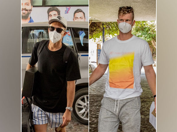 New Zealand cricketers Trent Boult and Jimmy Neesham (Image: Mumbai Indians)