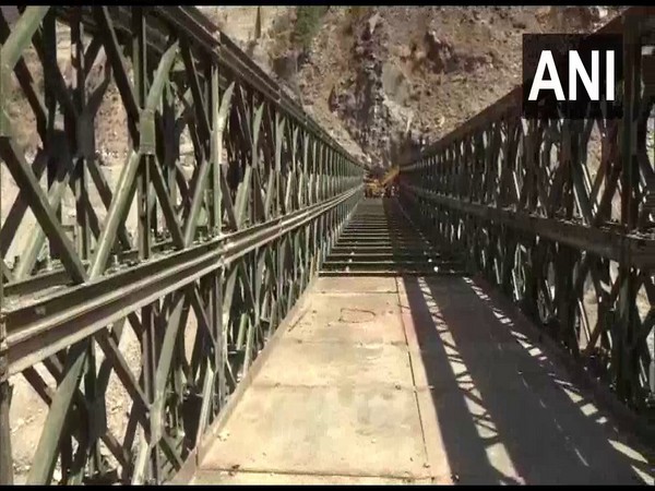 200-ft bailey bridge built in place of the 90m-long bridge in Raini Village (Photo/ANI)