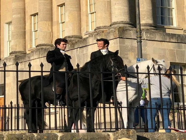 BTS picture from sets of 'Bridgerton' season two (Image source: Instagram)