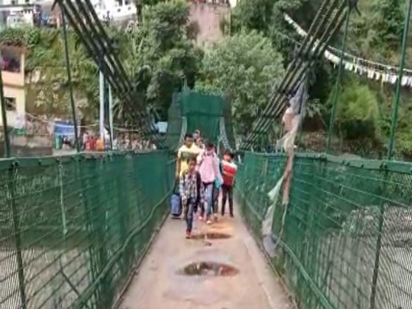 The Pithoragarh administration opened the bridge for 20 minutes on Thursday. (Photo: ANI)