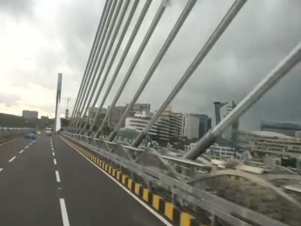 The bridge is expected to ease traffic flow in Hyderabad. (Photo: ANI)