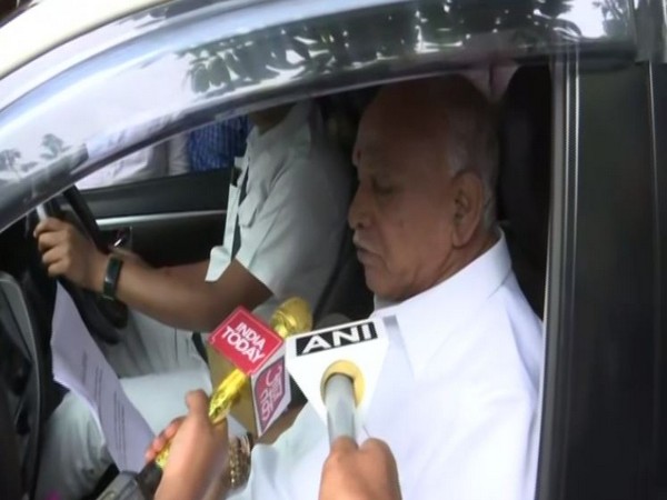 Karnataka BJP chief BS Yeddyurappa speaking to reporters in Bengaluru on Friday.