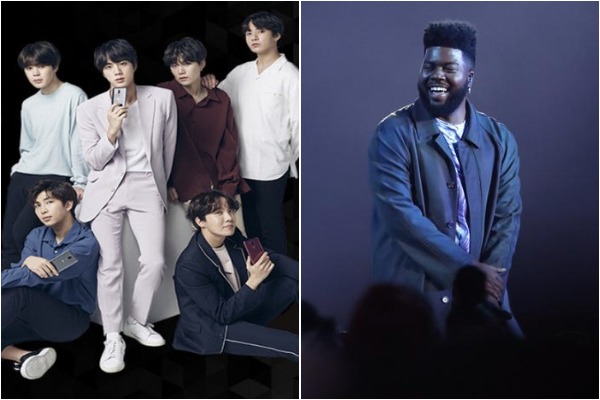 K-Pop band BTS and Khalid