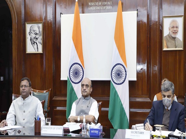 Union Minister of State for Finance Pankaj Chaudhary and Minister of State for New & Renewable Energy, Chemicals and Fertilizers, Bhagwanth Khuba. 