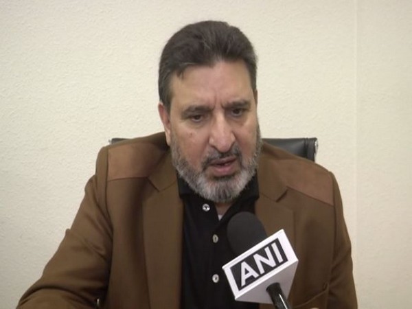 Former J&K Minister Altaf Bukhari talking to ANI in New Delhi on Saturday 