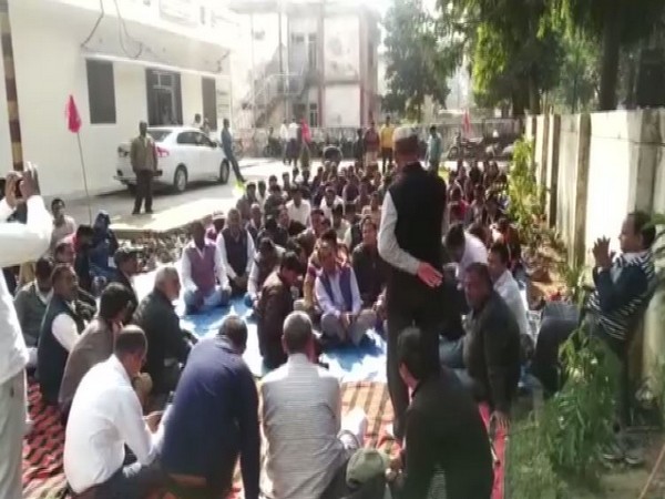 A visual of protest in Bulandshahr, Uttar Pradesh.