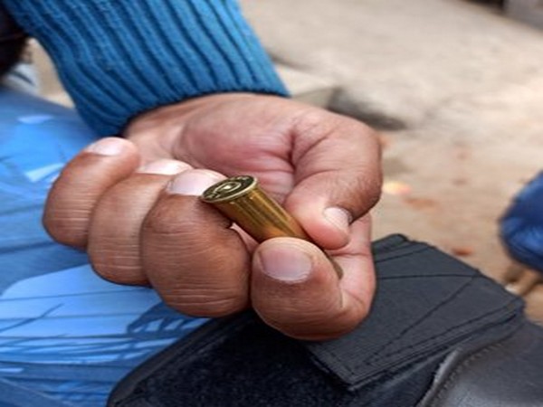 The empty bullet shell found in Brahampuri area. Photo/ANI