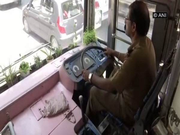 Visual of the bus stuck in Latyar Nallah on Thursday.