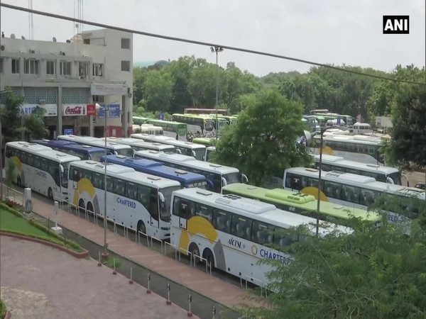 Bus services resume in Madhya Pradesh's Bhopal amid Unlock 4. (Photo/ANI)