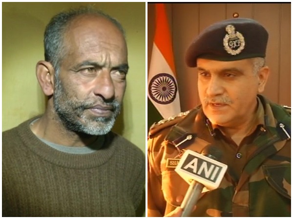 Parvez Ahmed (l) who has been arrested by Samba Police and SSP Shakti Phatak (Photo/ANI)