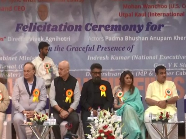 Felicitation Ceremony of 'The Kashmir Files' cast (Photo/ANI)