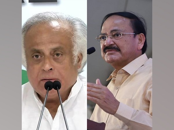 Congress leader Jairam Ramesh, Vice President Venkaiah Naidu