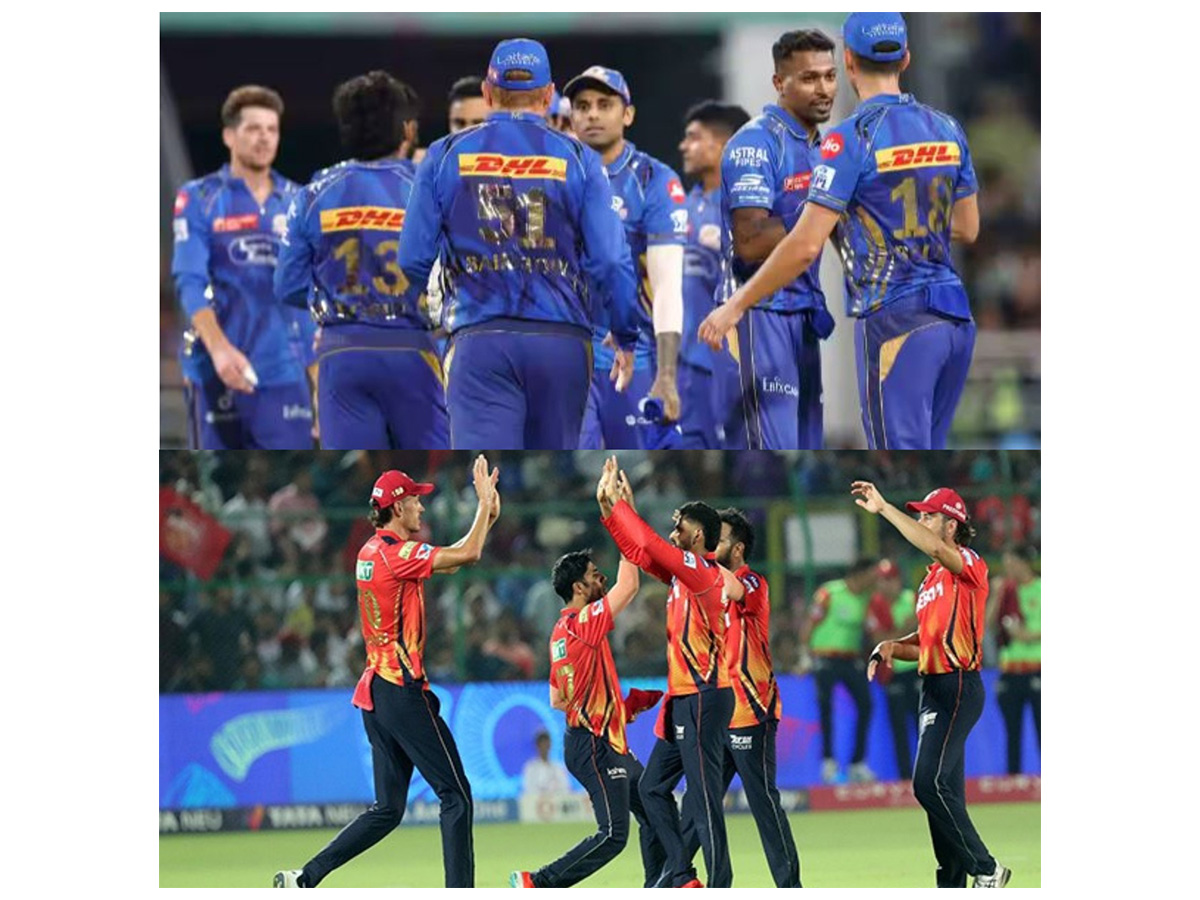 Team Mumbai Indians and Punjab Kings (Photo: ANI)