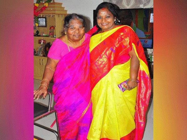 Telangana Governor Dr Tamilisai Soundararajan with her mother Krishna Kumari