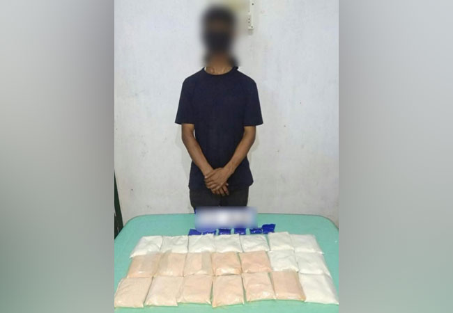 Assam Rifles have recovered huge cache of contraband from a person in Khudengthabi, Manipur