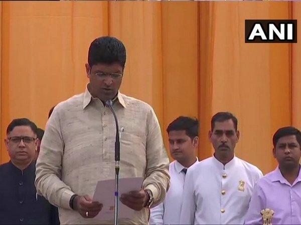 JJP chief Dushyant Chautala on Sunday took oath as Deputy Chief Minister of Haryana at the Raj Bhavan in Chandigarh.