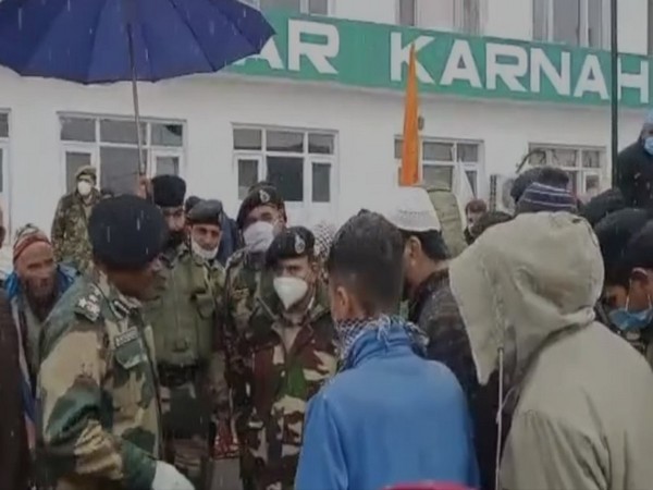 The medical camp organised by BSF in Kupwara of Jammu and Kashmir. (Photo/ANI)
