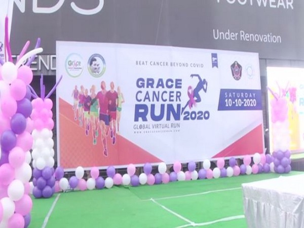 Cancer Run 2020 flagged off in Vijayawada, Andhra Pradesh. (Photo/ANI)