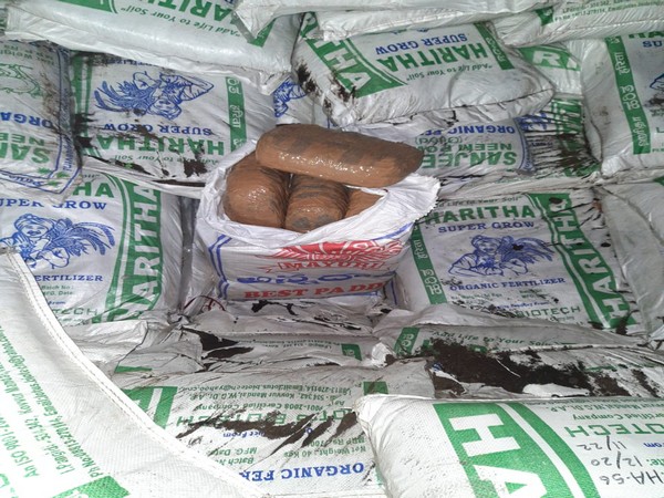 Directorate of Revenue Intelligence recovers Ganja from a truck in Raipur (Photo/ANI)