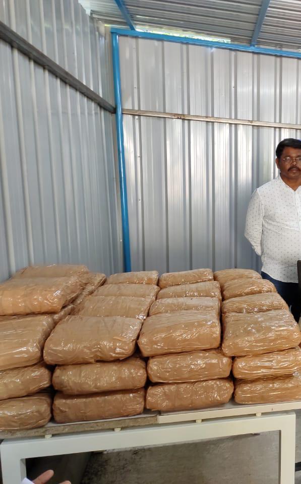 Telangana Police seized 100 kg Cannabis from possession of a man.