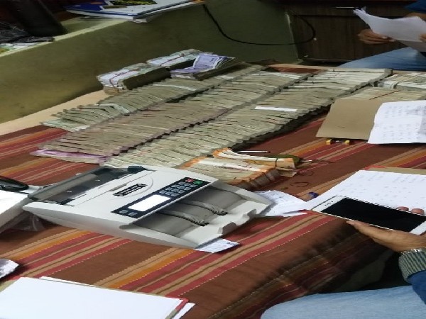Cash recovered from house of Tehsildar of Ranga Reddy District in Telangana on Wednesday. 