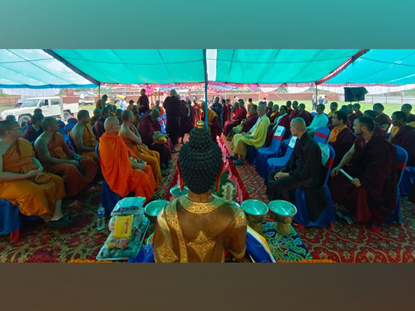 Construction of India International Centre for Buddhist Culture and Heritage in Nepal begins with 'Bhoomi Pooja'. (Photo: ANI)