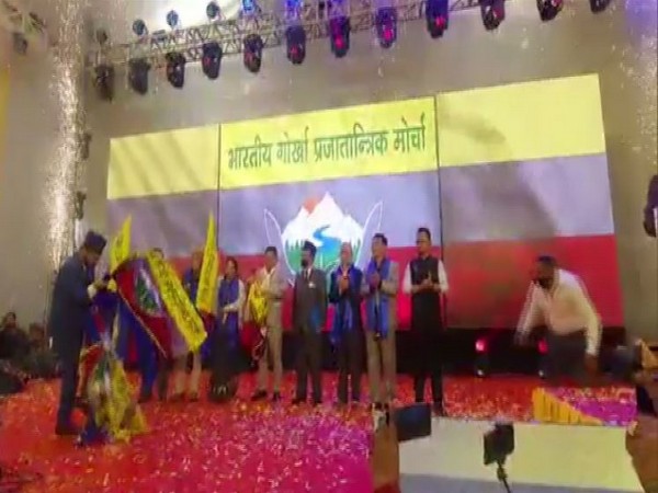 Ex-GJM leader Anit Thapa launches new party  in Darjeeling on Thursday.