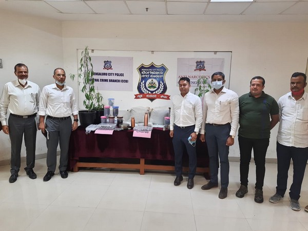 Visual of Bengaluru Central Crime Branch (CCB) anti-narcotic wing (Picture Courtsey: Twitter Handle of Joint Commissioner of Police, Crime, Bengaluru City Police)