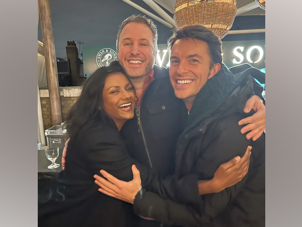 Simone Ashley, Chris Van Dusen, Jonathan Bailey (L to R) (Image source: Twitter)