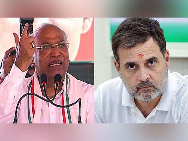 Congress chief Mallikarjun Kharge and party leader Rahul Gandhi (Photo: ANI))