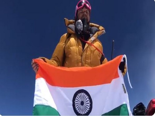 Wing Commander Vikrant Uniyal at the Mt Everest.
