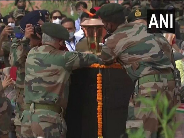 The Victory Flame Swarnim Vijay Mashaal marks India's victory in the 1971 war. (Photo/ANI)