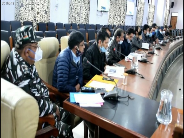 Visual of the meeting on Amarnath Yatra (Photo/ANI)
