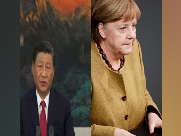 Chinese President Xi Jinping and German Chancellor Angela Merkel
